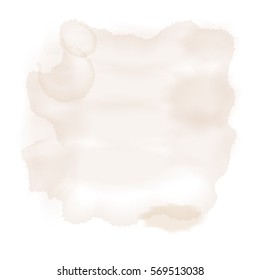 spot watercolor brown (hazelnut). vector illustration.