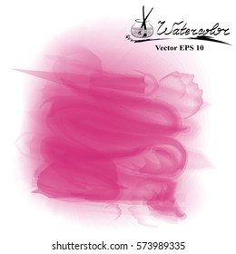 spot watercolor strokes raspberry. vector illustration