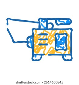 spot welding doodle icon sketch vector. spot welding sign. isolated symbol illustration