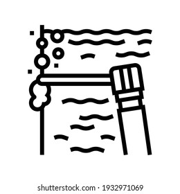 spot welding line icon vector. spot welding sign. isolated contour symbol black illustration