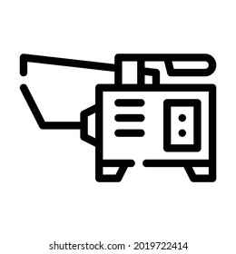 spot welding line icon vector. spot welding sign. isolated contour symbol black illustration