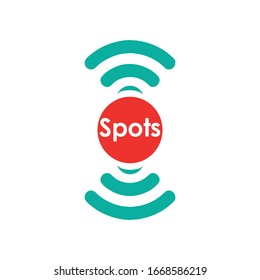 Spot wifi wireless internet signal logo icon  symbol design template
