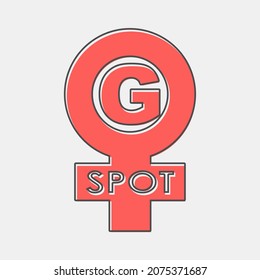 Emblema de zona erogénica Spot-g en línea delgada