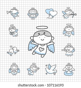 Spotless Series | Hand drawn Angel  icon set