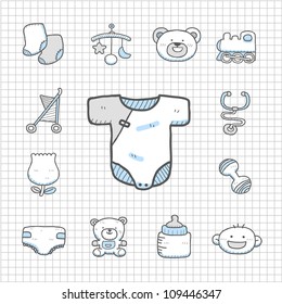 Spotless Series | Hand drawn baby icon set