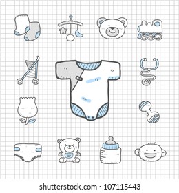 Spotless Series | Hand Drawn Baby,Toy Icon Set