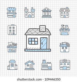 Spotless Series | Hand Drawn Building Icon Set