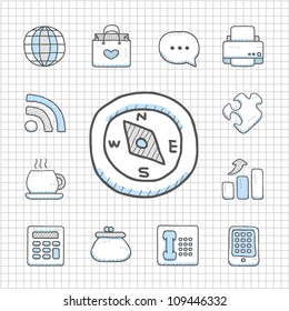 Spotless Series | Hand drawn business icon set