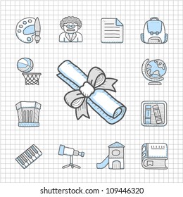 Spotless Series | Hand drawn education,school icon set