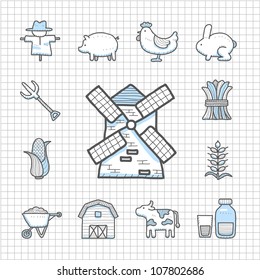 Spotless Series | Hand Drawn Farm Icon Set