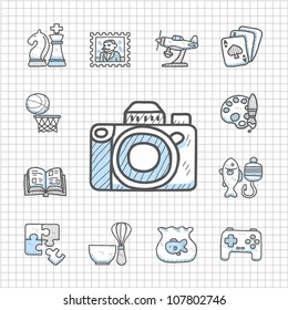 Spotless Series | Hand drawn Hobby icon set