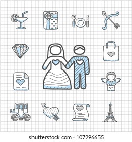 Spotless Series | hand drawn love,wedding,fashion icon set