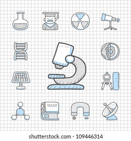 Spotless Series | Hand drawn Science icon set
