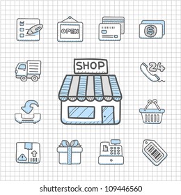 Spotless Series | Hand Drawn Shopping Icon Set