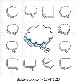 Spotless Series | Hand drawn Speech ,Thought Bubbles icon set