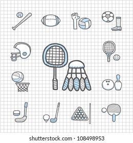 Spotless series | hand drawn sport icon set
