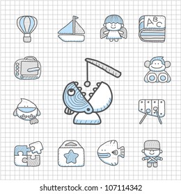 Spotless series | Hand drawn Toy,baby icon set