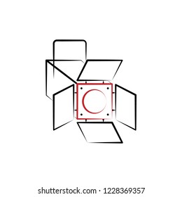 spotlight 2 colored line icon. Simple colored element illustration. spotlight outline symbol design from theater set