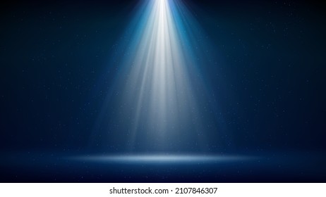 Blue shining top magic light background Stock Vector