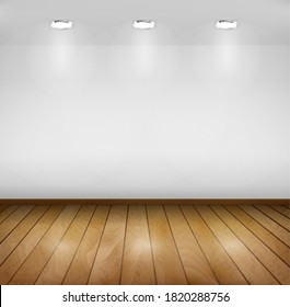 Spotlight-Hintergrund, beleuchtet durch Flutlicht. Lichteffekt. Lichtbeleuchtung. Helle Beleuchtung mit Scheinwerfern. Studio für Flutlicht. Lichtprojektor. Vektor eps10 realistische Abbildung