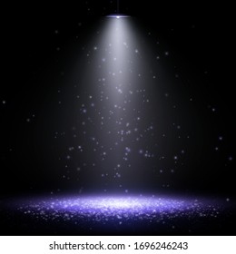 Spotlight background. Promotion design template. Vector illustration.