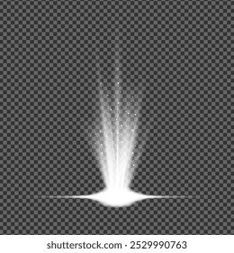 Spotlight beam effect. starburst effect