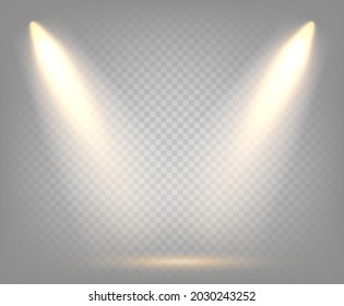 Luz de cruce aislada sobre fondo transparente. Plantilla de vector