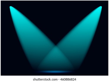 Spotlight beams - vector illustration
