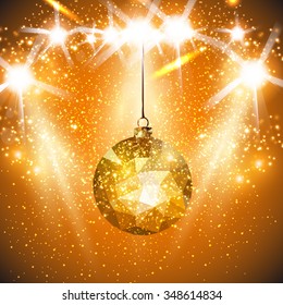spotlight with christmas ball easy all editable