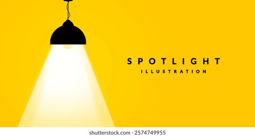 Spotlight  Concept With Lamp Illustration
