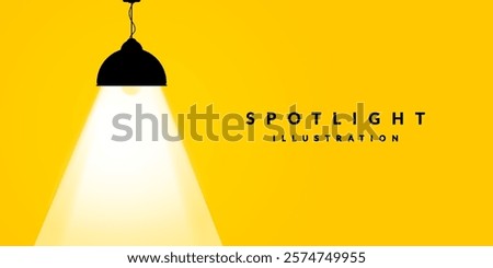 Spotlight Concept With Lamp Illustration