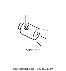 Icono de línea de concepto de foco. Ilustración de elemento simple. Diseño de símbolo de esquema de concepto destacado.