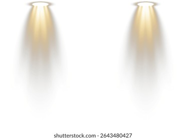 Spotlight coupe l'air silencieux de la scène. Le faisceau du projecteur brille sur la plate-forme en velours. Un rayon lumineux descend sur fond sombre. Flare de studio scintillant avec scintillement ambiant. 