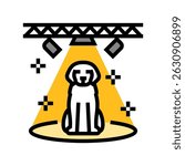 spotlight dog competition show color icon vector. spotlight dog competition show sign. isolated symbol illustration