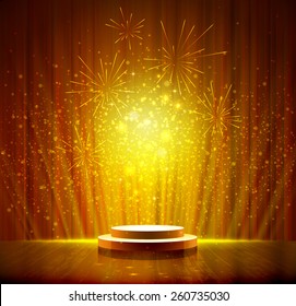 spotlight effect gold scene background 