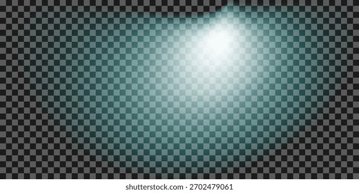 A spotlight effect on a transparent background creates a dramatic and versatile visual element perfect for adding emphasis and depth to designs EPS vector