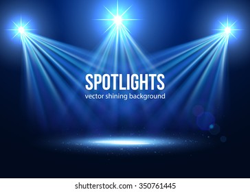 Spotlight effect scene background.  Vector illustration