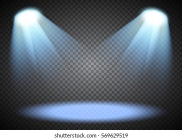 Spotlight effect. Vector element.