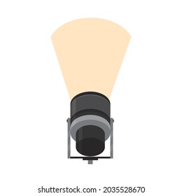 equipo de foco de atención icono plano aislado