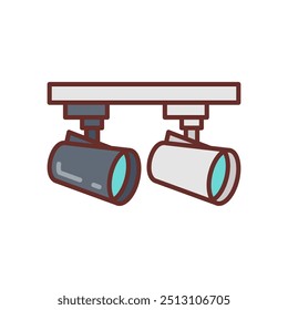 Ícones preenchidos com destaque, ilustração de vetor
