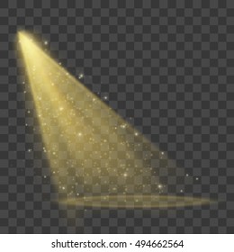 Spotlight with fog vector background. Eps10.