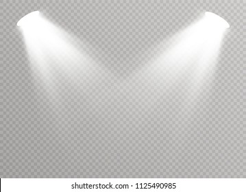 Lichterscheinungen, die Licht leuchten, einzeln auf transparentem Hintergrund.