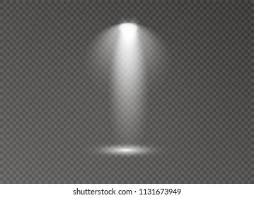spotlight glowing lights effects isolated on transparent background.