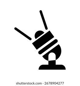 ícone de glifo de destaque gráfico vetorial de ilustração. Elemento simples ilustração vetor gráfico, adequado para aplicativo, sites e apresentações isolados no fundo branco