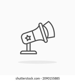 Spotlight icon. Editable Stroke and pixel perfect. Outline style. Vector illustration. Enjoy this icon for your project.