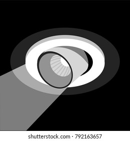 Spotlight icon. Flat illustration of spotlight vector icon for web