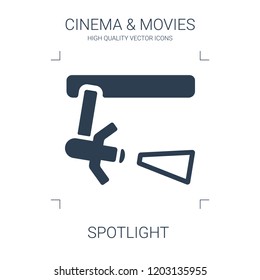 spotlight icon. high quality filled spotlight icon on white background. from cinema collection flat trendy vector spotlight symbol. use for web and mobile