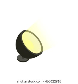 Spotlight icon in isometric 3d style on a white background