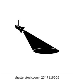 Spotlight icon. Lamp vector illustration on white isolated background. Flashlight business concept.