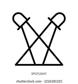 spotlight icon. Line Art Style Design Isolated On White Background